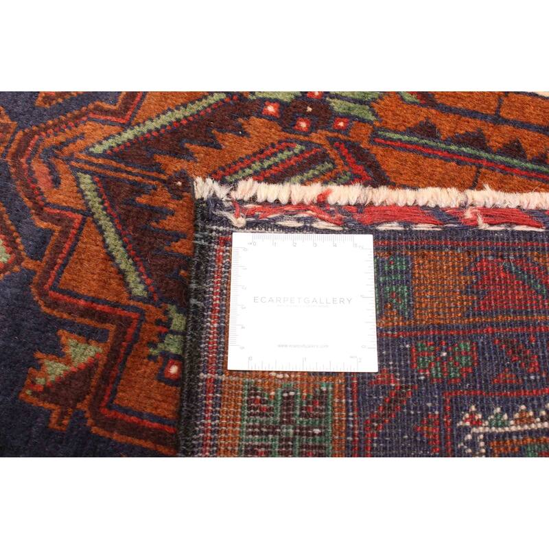 ECARPETGALLERY Hand-knotted Teimani Dark Navy Wool Rug - 2'8 x 4'9