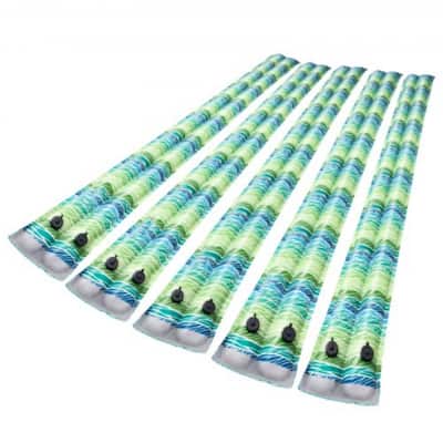 5-Pack Pool Cover Water Bags for Winter, Dual-Chamber PVC Weights with Reflective Strips - 94.49 x 11.81 inch