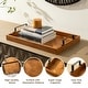 preview thumbnail 8 of 13, Glitzhome 2-Piece 18"/21"L Fall Wooden Geometric Carved Serving Trays with Metal Handles