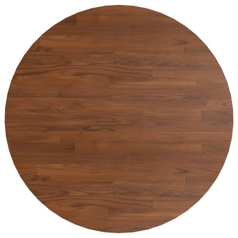 vidaXL Table Top Dark Brown Solid Oak Wood Large Durable - 31.5 x 31.5 x 0.6 in