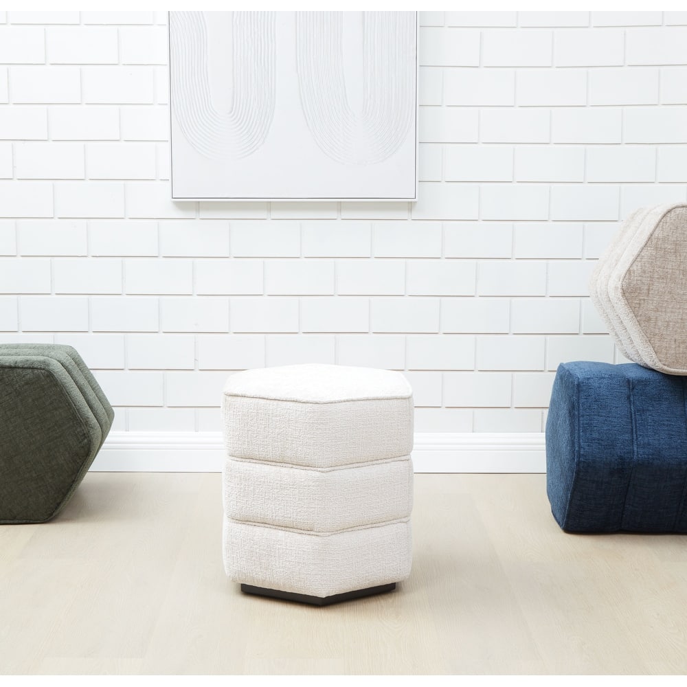 SAFAVIEH Couture Rosaria Hexagon Ottoman