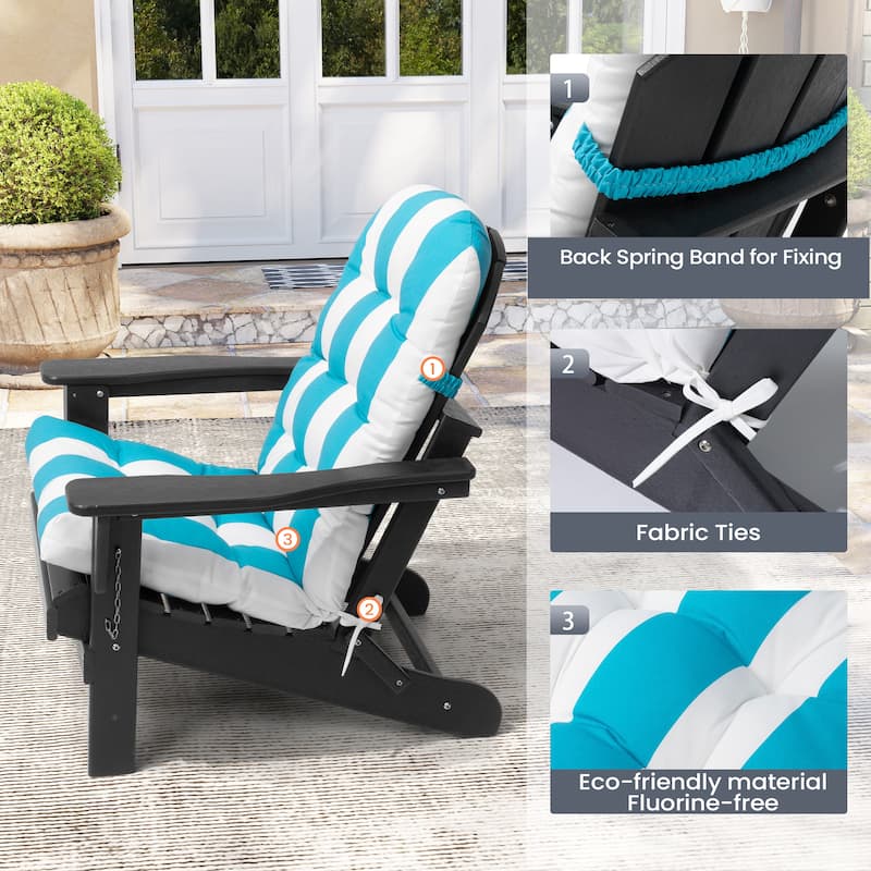 Outdoor Adirondack Chair Cushion Rocking Chair Cushions Thickened Patio Chair Pad with Sunbrella