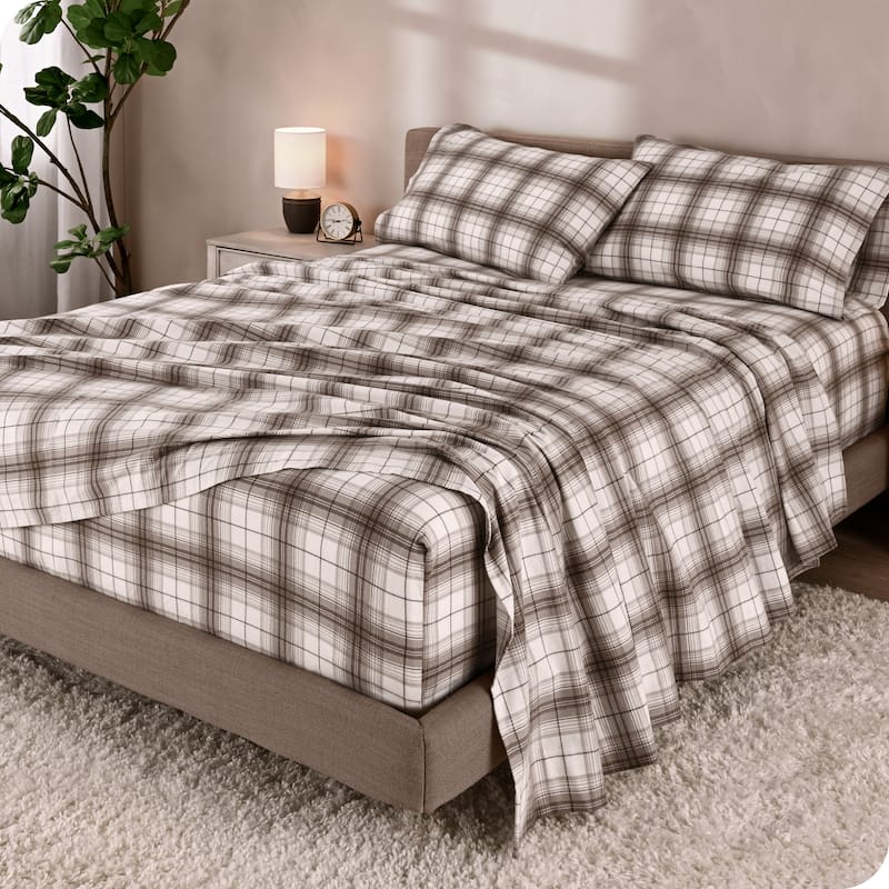 Bare Home Cotton Flannel Sheet Set - Velvety Soft Heavyweight