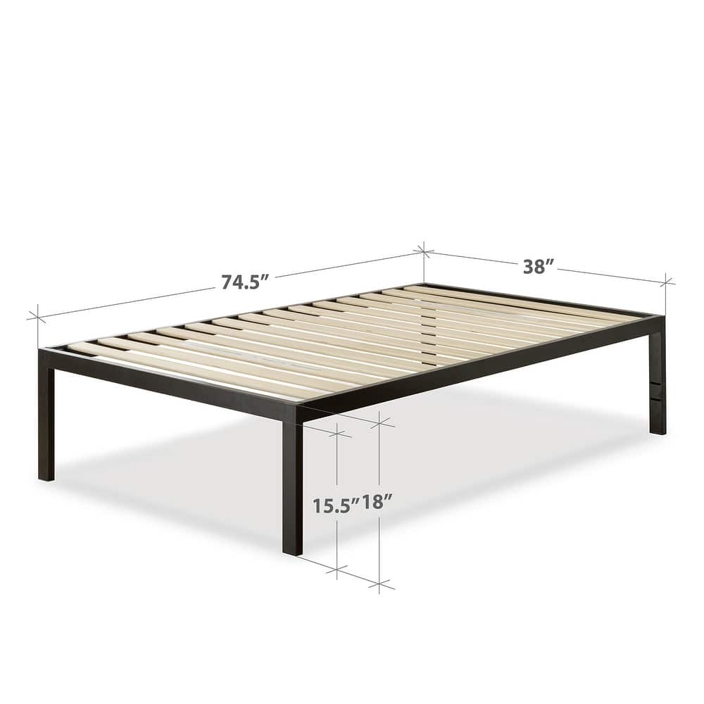 Priage by ZINUS 18-inch High Black Metal Platform Bed Frame