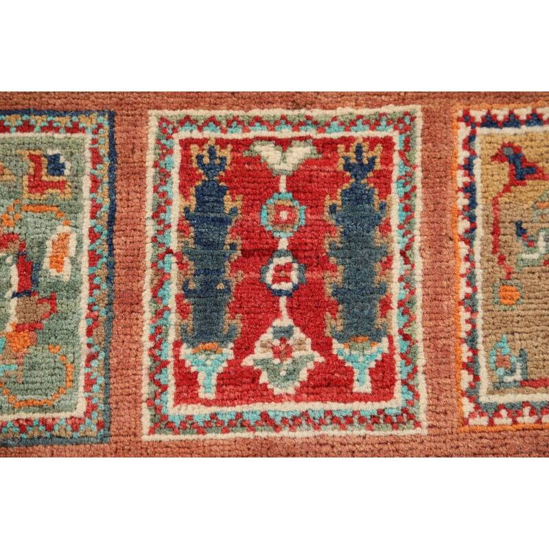 Garden Design Kazak Foyer Rug Hand-Knotted Wool Carpet - 2'0" x 3'1"