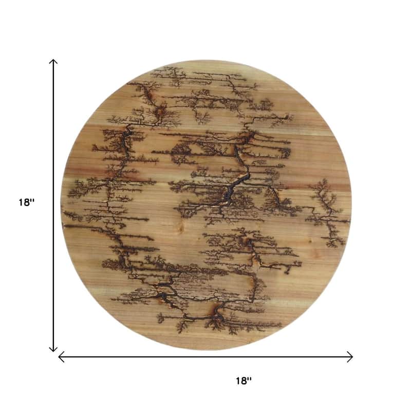 HomeRoots 18" X 18" Black And Brown Wood Hanging Wall Decor