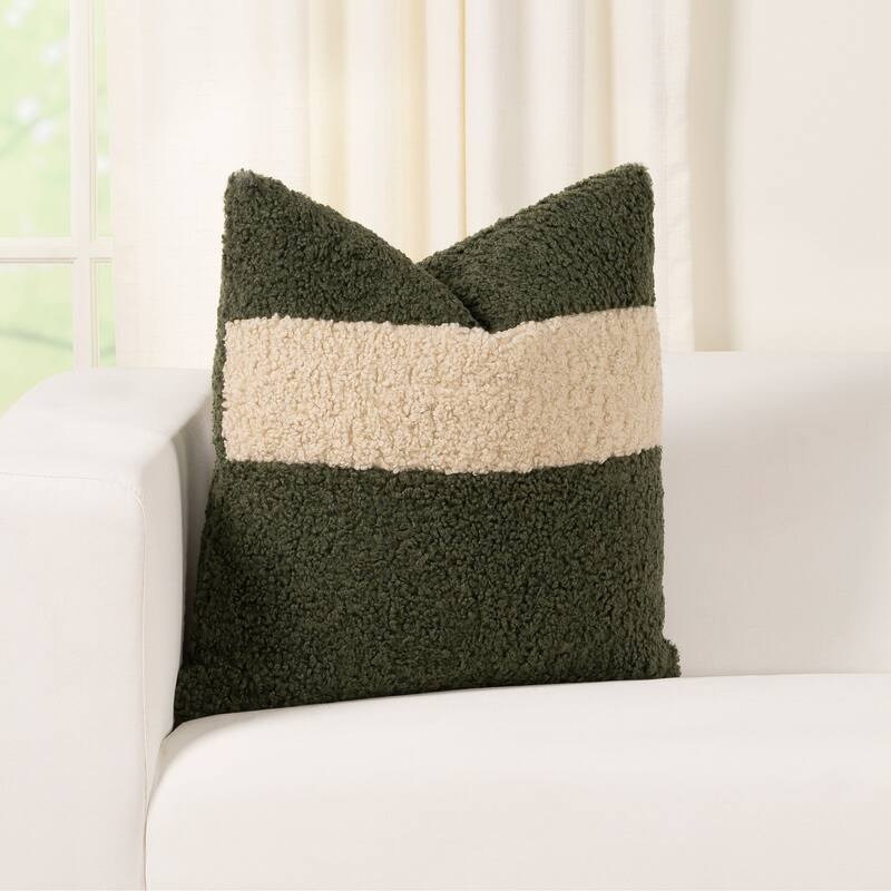 Tiffany Stripe Boucle Textured Throw Pillow - Cloverleaf