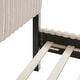 preview thumbnail 16 of 19, 247 Shop At Home Modern Metal Canopy Queen Platform Bed with Channel Tufted Upholstered Headboard