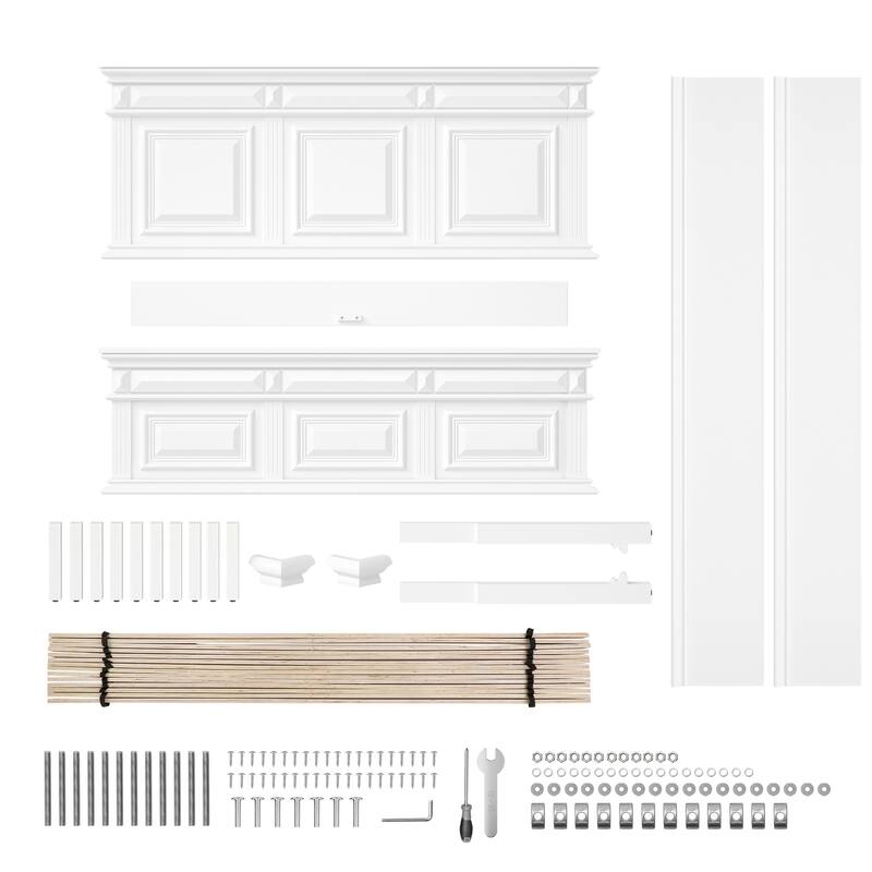 Classic Solid Wood Panel Bed Frame