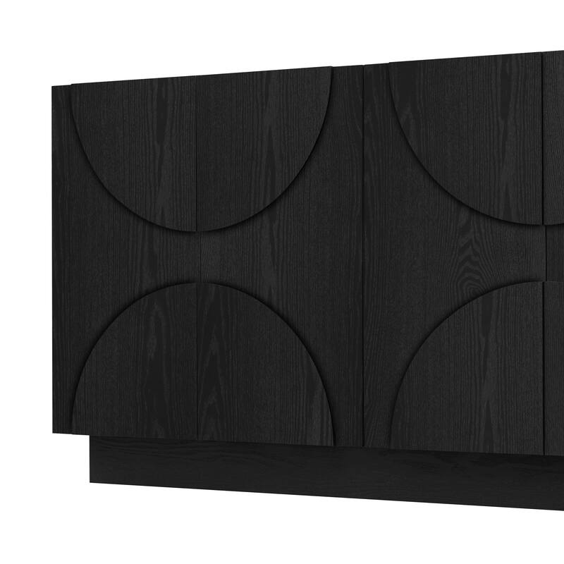 4-Door Storage Sideboard with Adjustable Shelves
