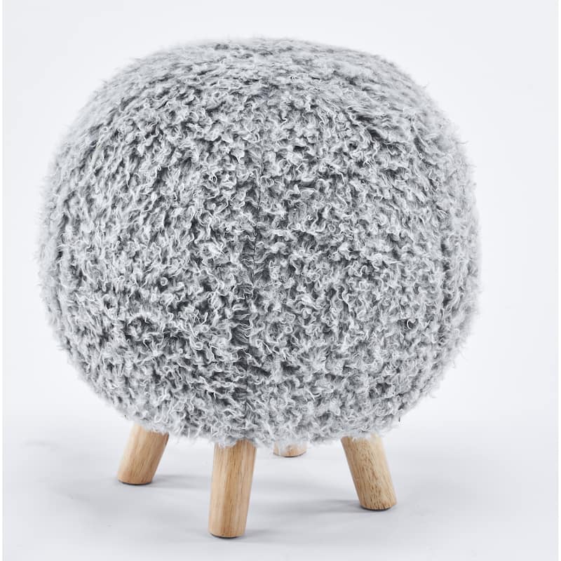 Contemporary Upholstered Vanity Chair Ottoman