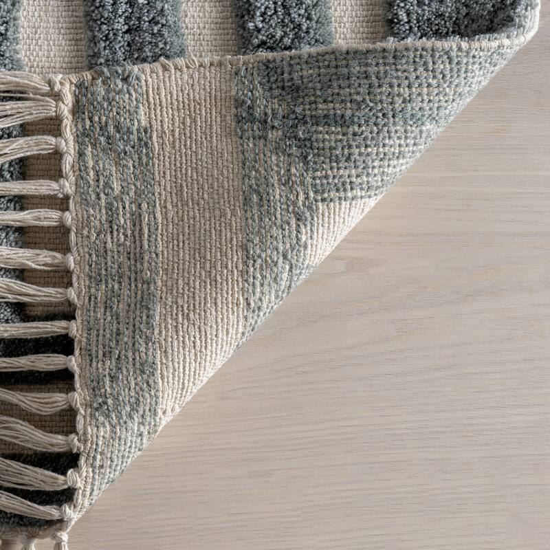 Merrick Tasseled Cotton and Wool Area Rug