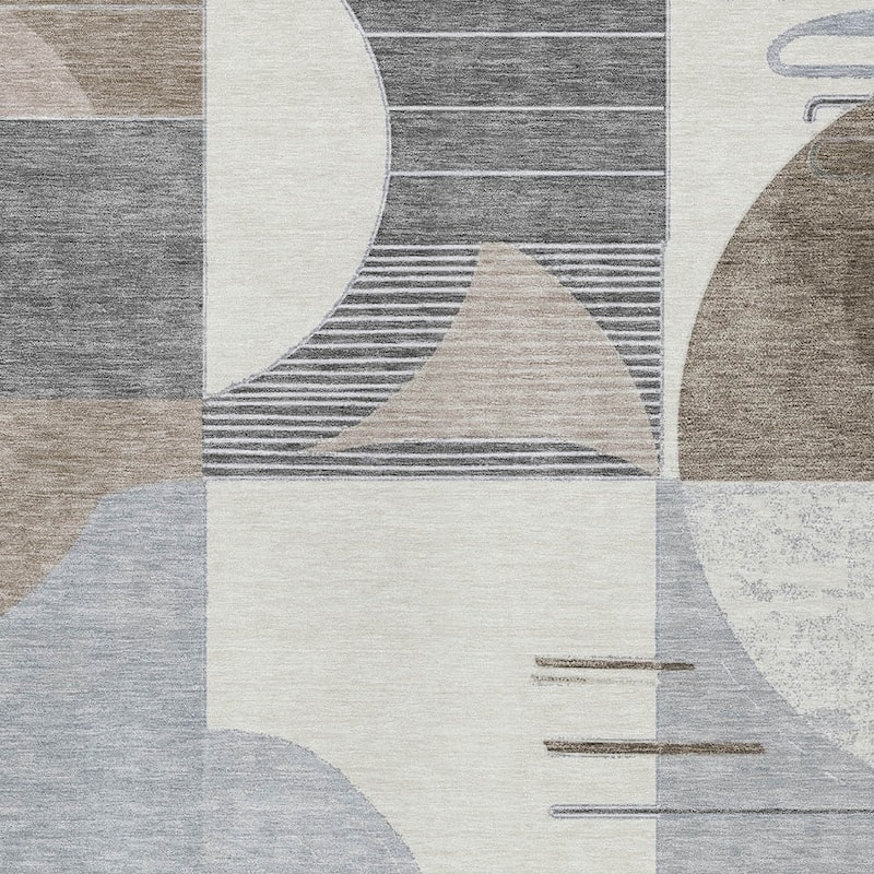 HomeRoots Geometric Modern Rectangle Outdoor Rug