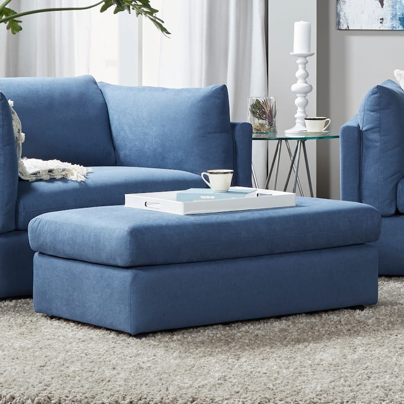 Roundhill Furniture Enda Living Room Fabric Ottoman