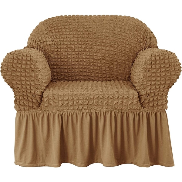 Subrtex 1 Piece Armchair Slipcover Seersucker Skirt Stretch