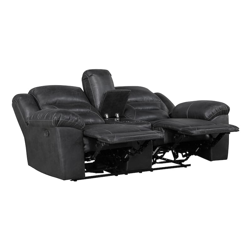 Fremont & Park Alonzo Polished Microfiber 3-Piece Manual Reclining Sofa Set