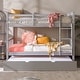 preview thumbnail 1 of 17, Walker Edison Solid Wood Mission Twin Size Bunk Bed with Trundle Grey