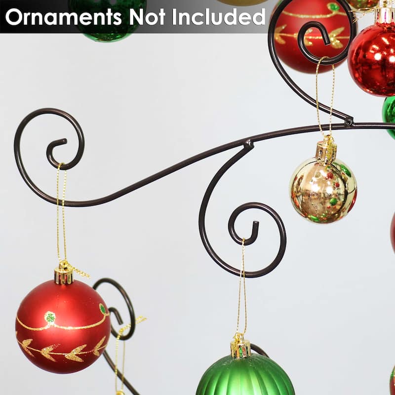 Sunnydaze Noelle Metal Christmas Ornament Tree - 60 Inch