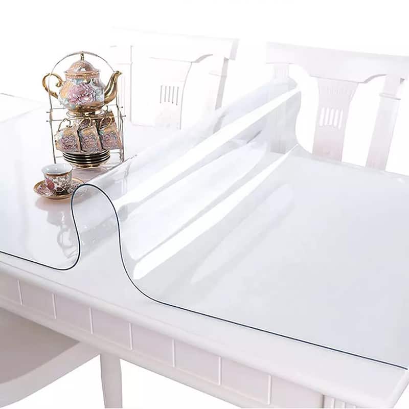 Premium Clear Plastic Vinyl Pvc Fabric Table Cover Protector Tablecloth ...
