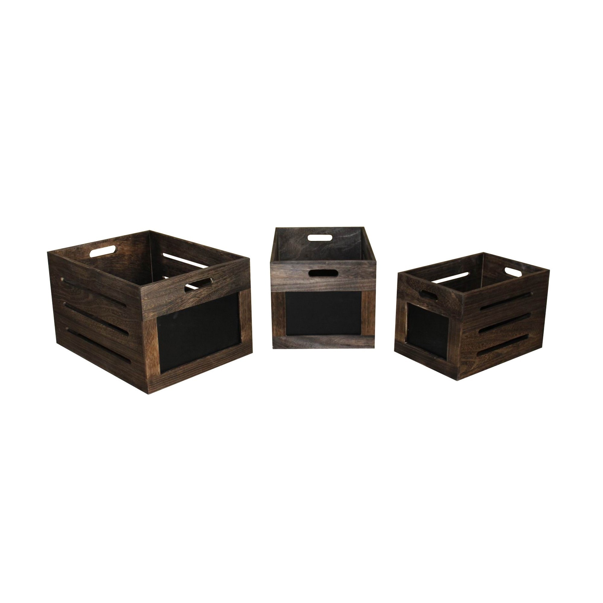 Wooden box shop with chalkboard