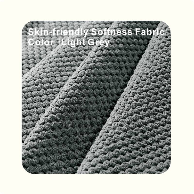 Round Storage Ottoman with Lift-Off Tray and Upholstered Fabric