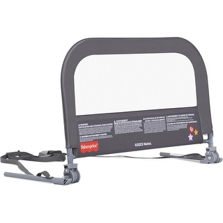 Dream On Me Fisher-Price Little Naps Bed Rail for Todlders in Grey