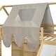 preview thumbnail 35 of 78, Full Size Loft Bed with Slide, Tent, and Storage Shelves - House Frame Kids Bed with Ladder and Car-Shaped Organizer