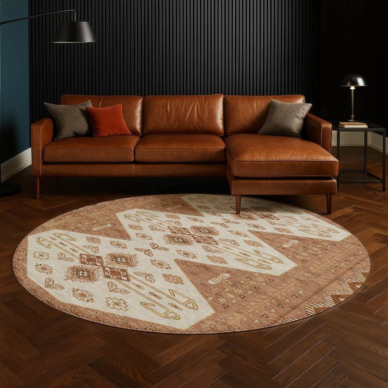 Machine Washable Indoor/ Outdoor Global Hiawatha Chantille Rug