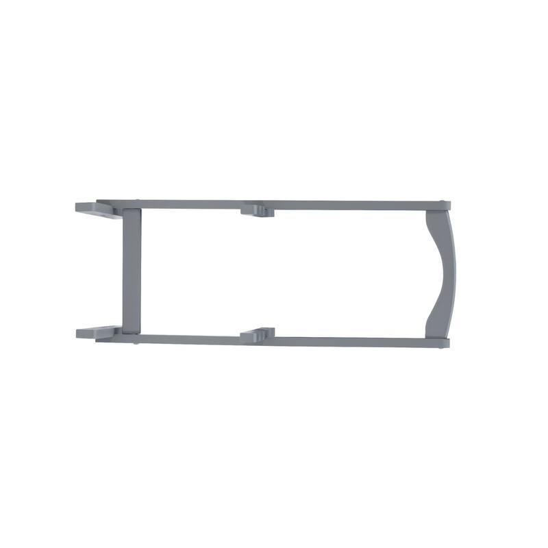 4-Piece Planked Top Folding Tray Table Set - 26.5" - Gray