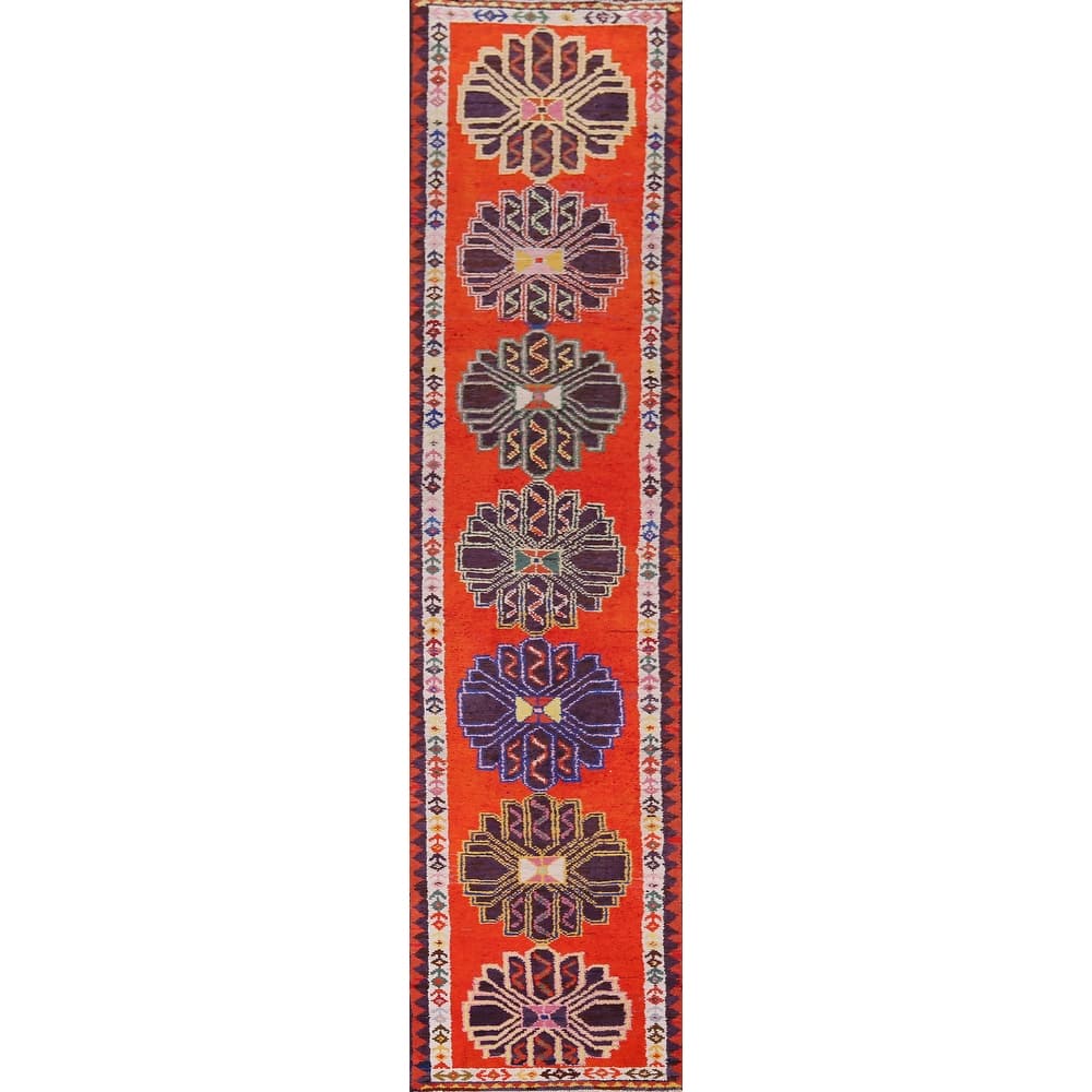 Anatolian Vintage Runner Rug Handmade Silk Carpet - 2'8"x 13'7"