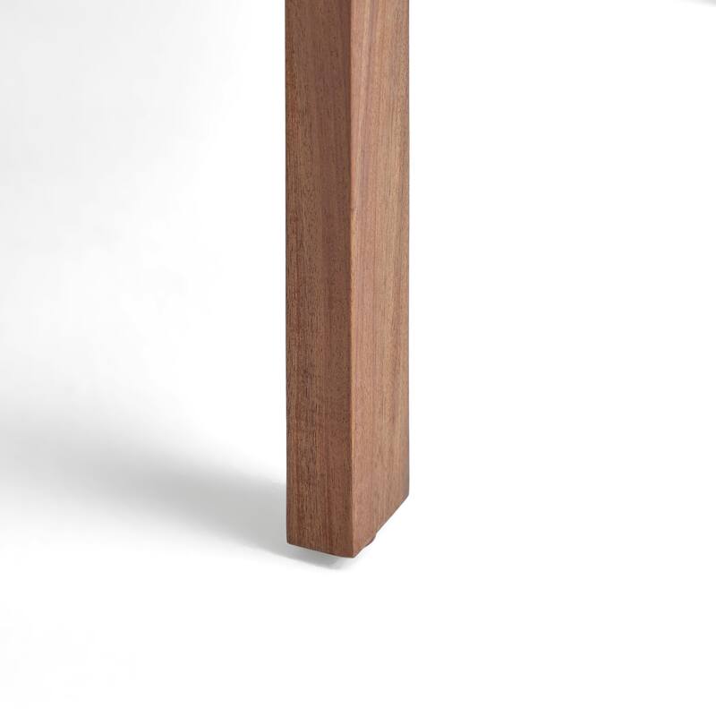 Roomfitters 2-Piece Acacia Wood Dining Chairs with Water-Resistant Cushions, Rustic Modern Outdoor Seating