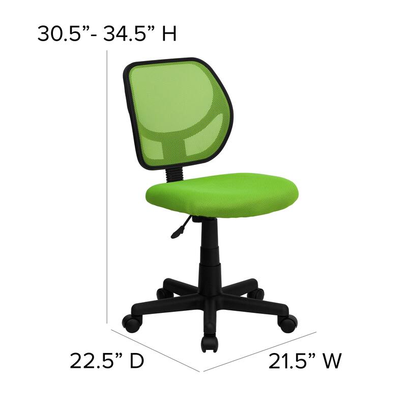 Low Curved Back Mesh Swivel Task Office Chair