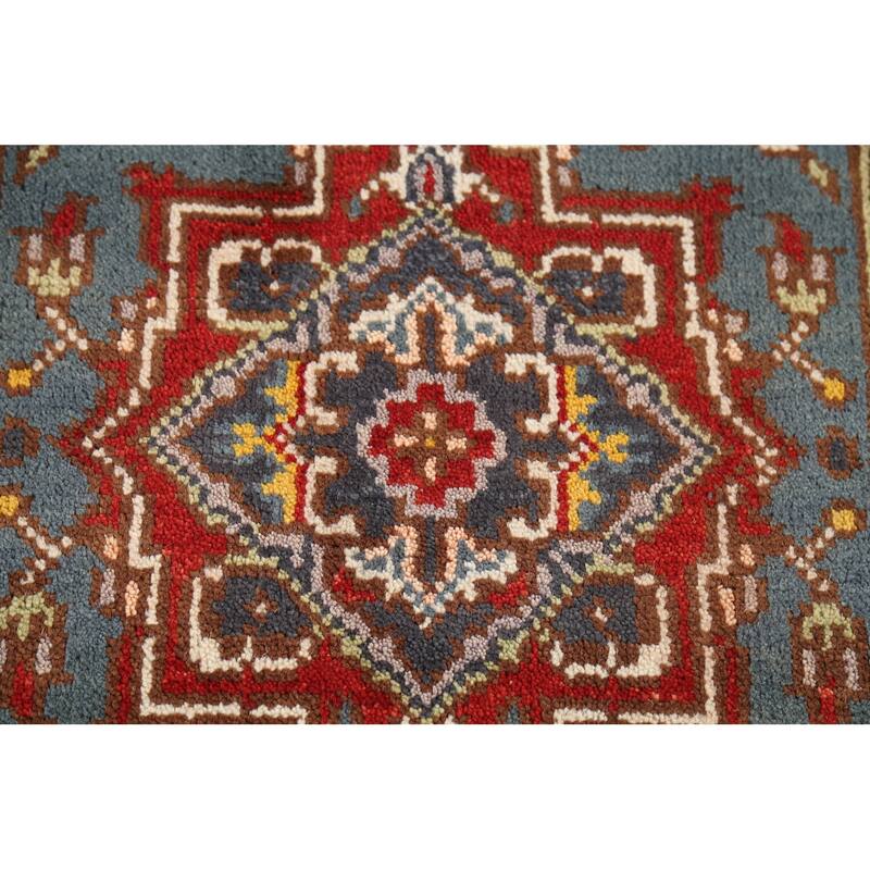 Geometric Heriz Serapi Rug Hand-Knotted Wool Carpet - 3'0"x 5'0"