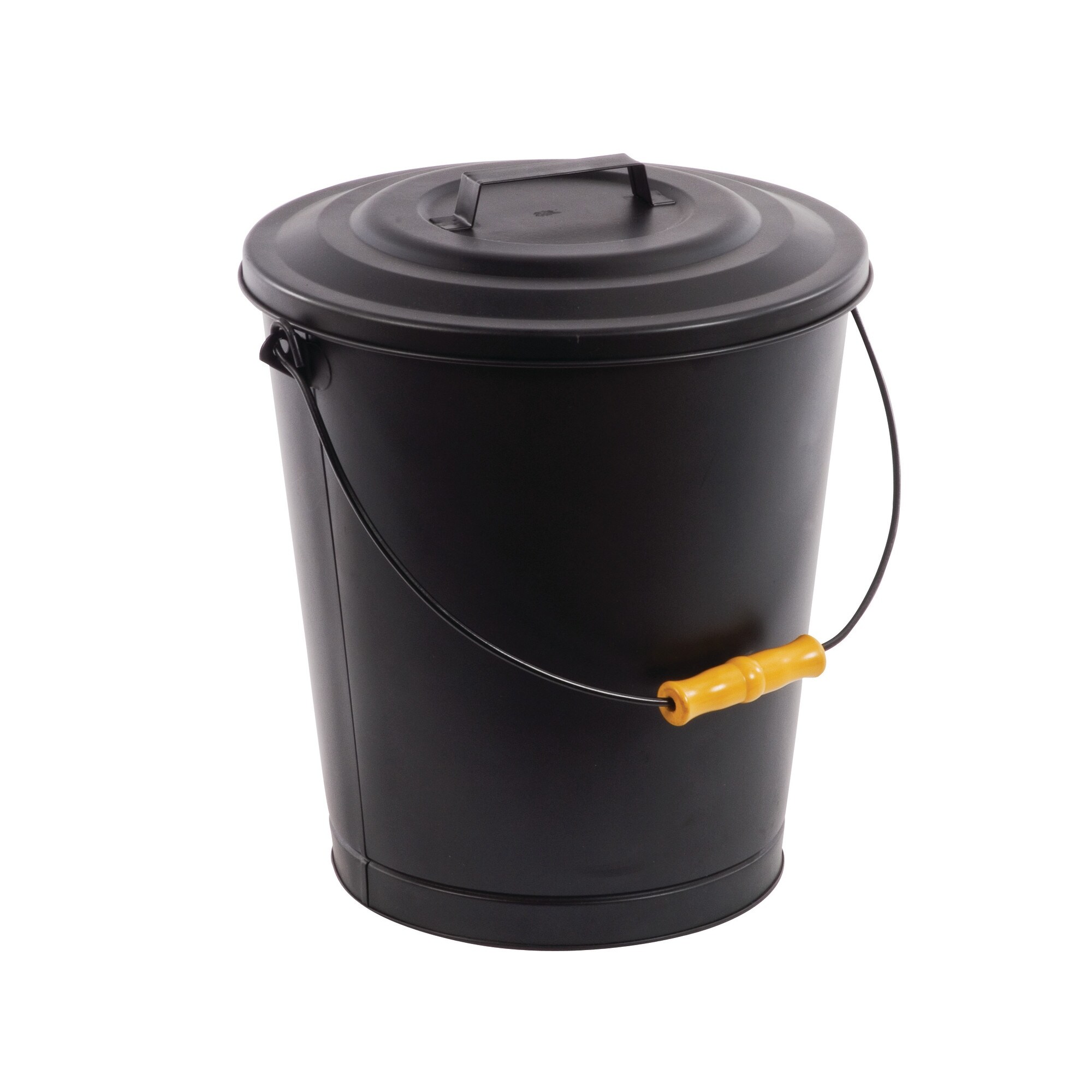 Shop Pleasant Hearth 614 Portable Fireplace Ash Disposal Can With Lid And Heat Resistant Base Black Overstock 23098568