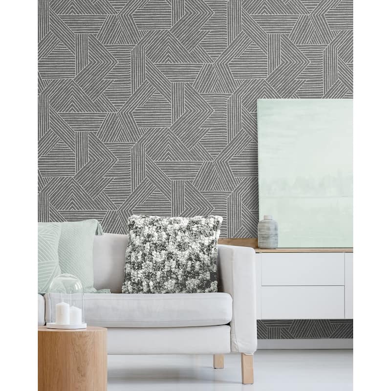 Stacy Garcia Home Etched Geometric Peel and Stick Wallpaper