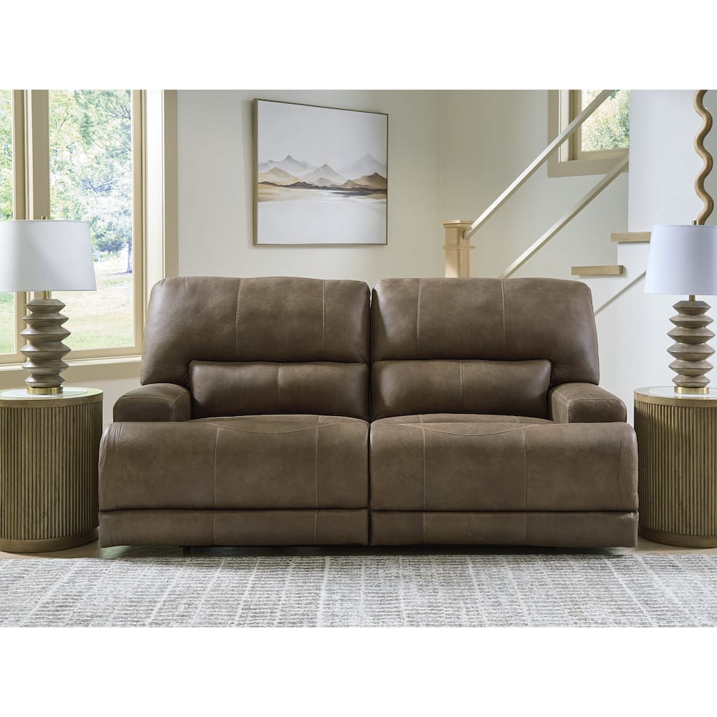 Signature Design by Ashley Bealeaf Brown Power Reclining Sofa - 82" W x 42" D x 42" H