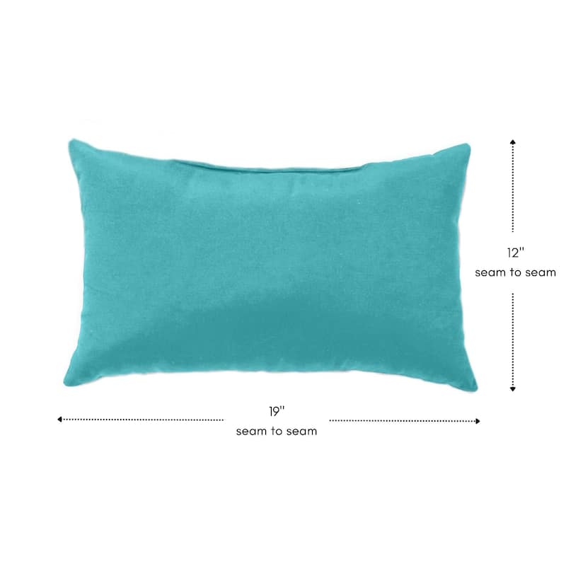 Rectangular Outdoor Teal Accent Pillow (Set of 2)