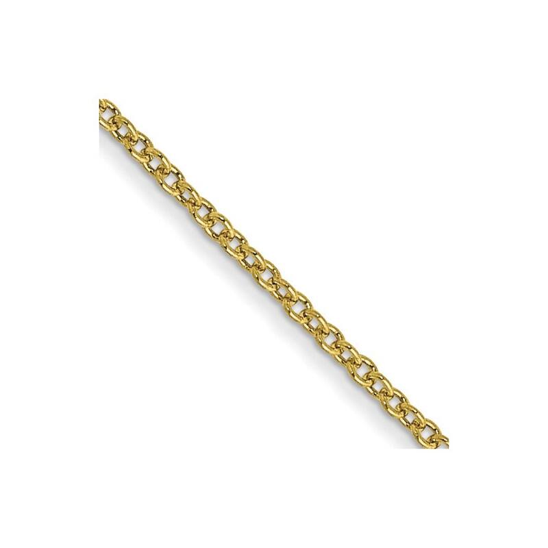Curata 10k Yellow Gold 1mm Cable Chain Necklace (Lobster)