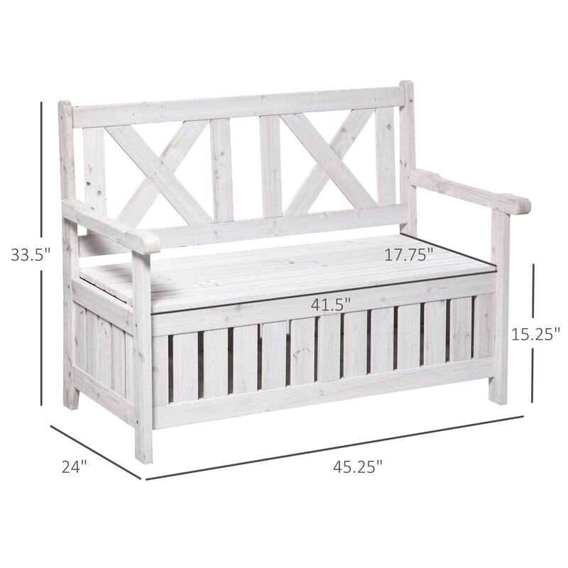 Wooden Storage Bench Porch Bench Entryway Bench, Practical Outdoor Bench Patio Bench with Backrest for Backyard