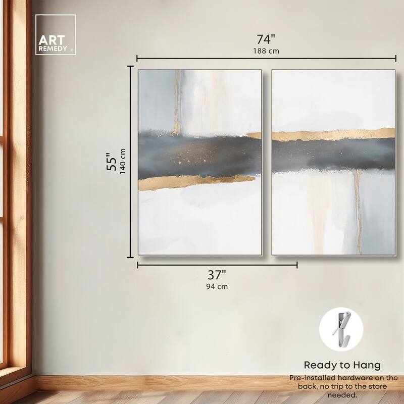 Azure Horizon I Canvas Set of 2 by Art Remedy