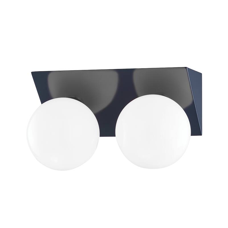 Porch & Den Briles Opal Glossy Glass Bath Bracket