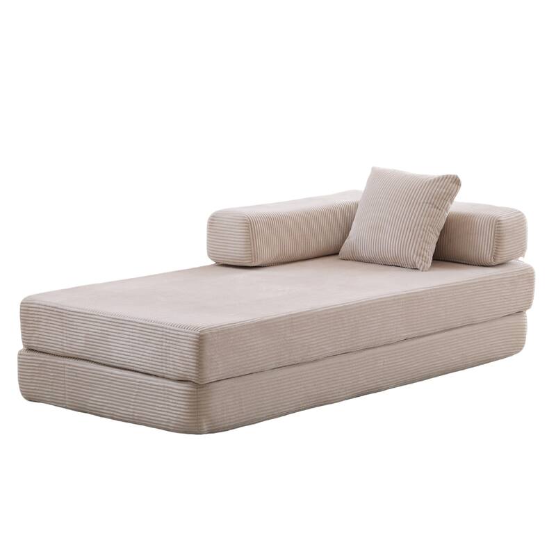 Floor Couch,Compression Sofa,Convertible Floor Sofa Bed-with Pillow Back Support Armrest,Comfy Futon Couch Lounge Sleeper Bed
