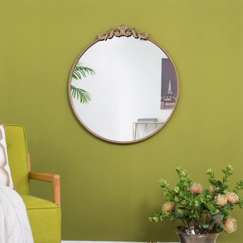 30" x 32" Wall Mounted Round Mirror