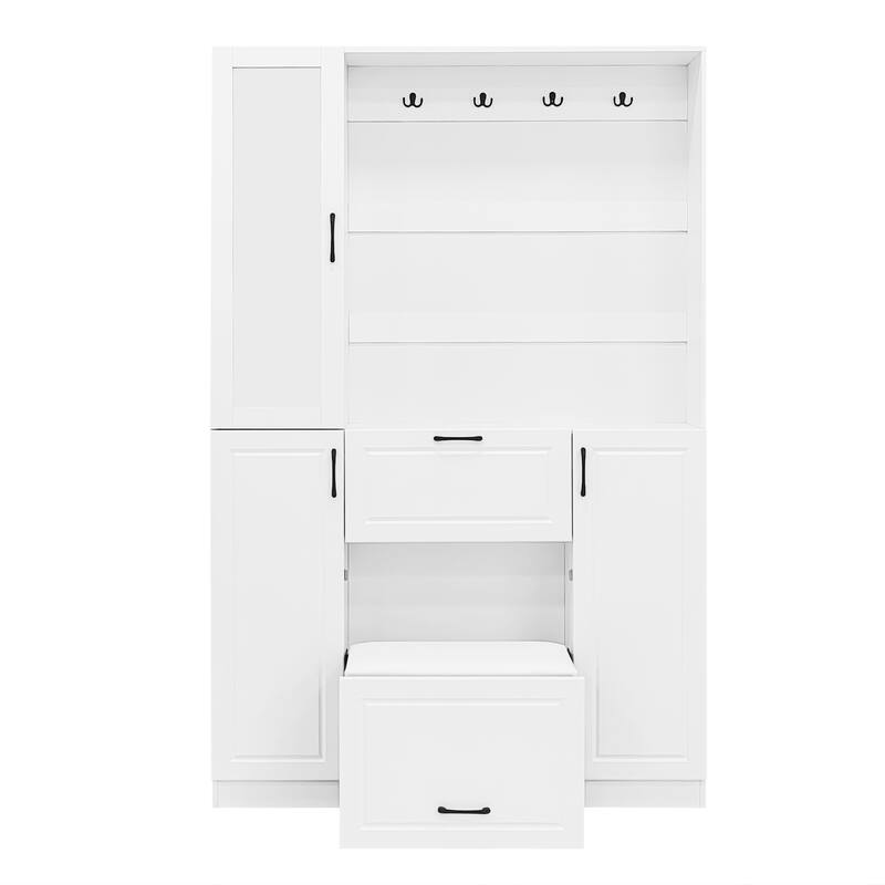 59" Wood Bench for Bedroom End of Bed, Farmhouse Indoor Kitchen Table Benches,Versatile Modern Shoe Bench for Entryway