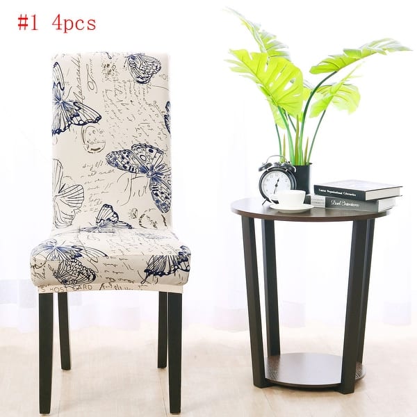 Shop Stretch Spandex Short Seat Slipcover Dining Chair Cover On