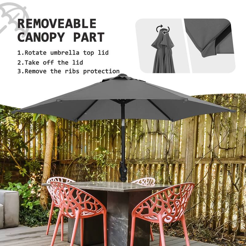 Autlaycil 7.5ft Outdoor Patio Umbrella with Tilt & Crank Base included