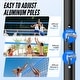 preview thumbnail 6 of 13, Portable Professional Outdoor Volleyball Net Set with Adjustable Aluminum Poles, Winch System, Pump