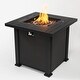 preview thumbnail 3 of 7, Anmytek 28" Square Steel Propane Outdoor Fire Pit Table