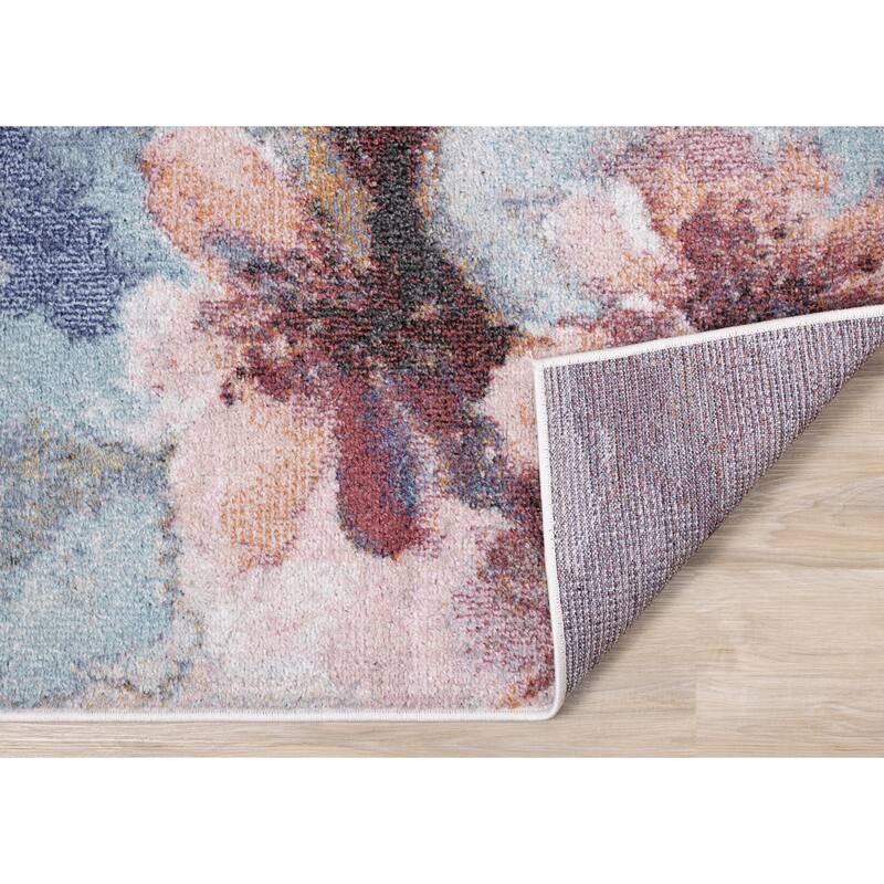 Fitzgerald Collection - Colorful Stream Cream/Grey Area Rug, 5'3" x 7'7"