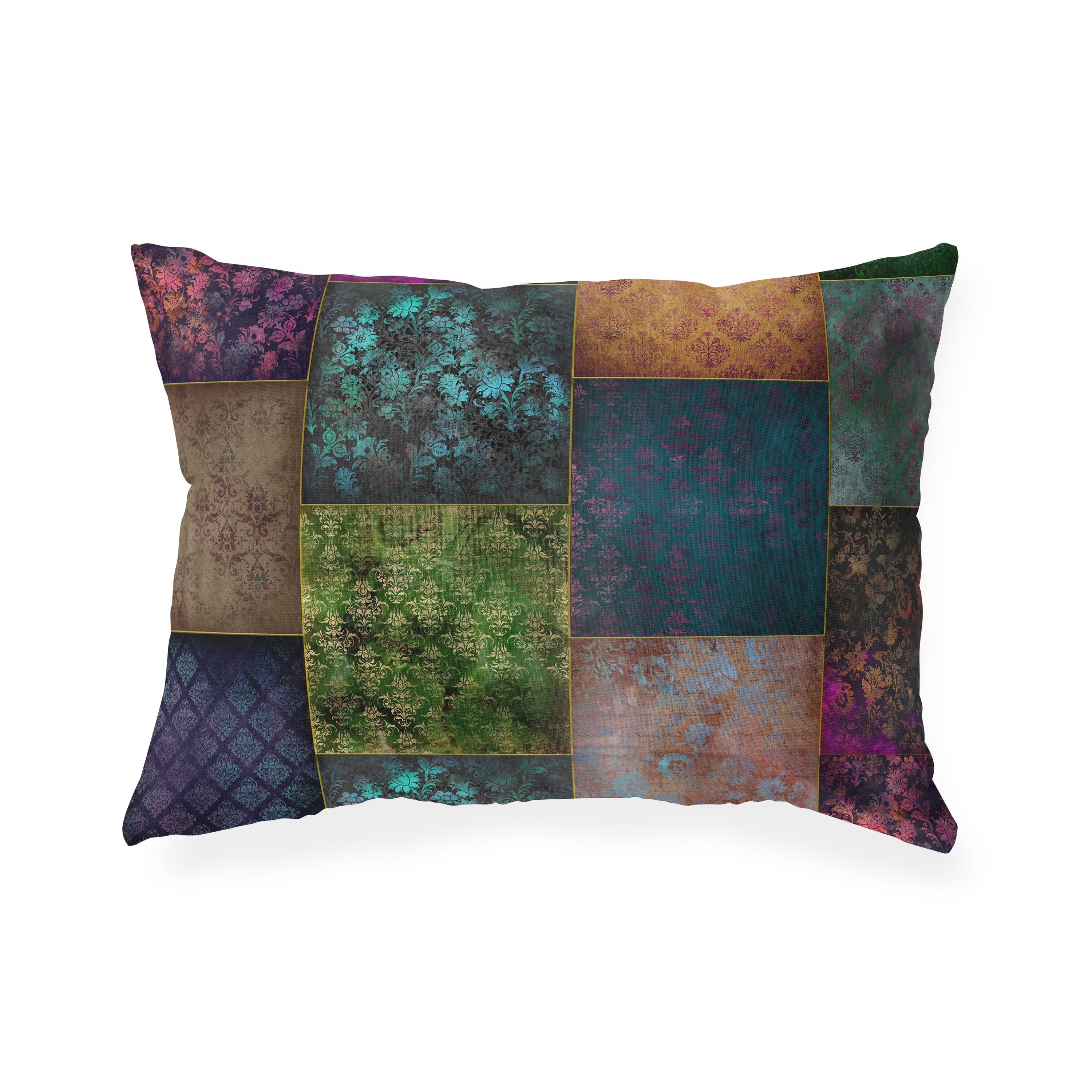 Shop Eclectic Bohemian Patchwork Multi Boho Indoor Outdoor Lumbar
